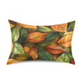 thumbnail image 7 of Yayeee Pillowcase Standard Size Set of 2 Satin Wrinkle Resistant Pillow Case, Green Retro Leaves, 7 of 7
