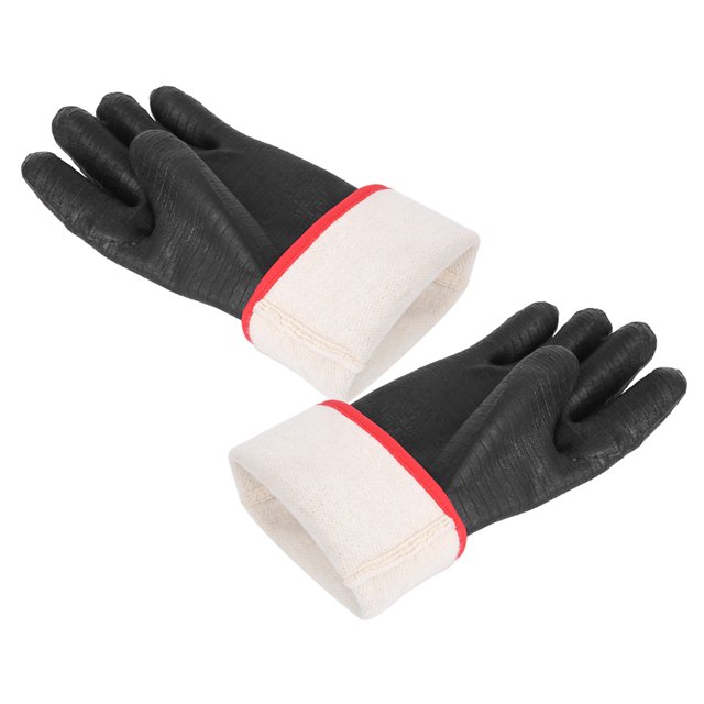 Guantes Resistentes Al Calor, Resistentes Al Fuego, Gran Comodidad, Guantes De Aislamiento Térmico Para Barbacoa, Camping, Cocina OTVIAP 14 pulgadas negro