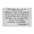 thumbnail image 5 of Valentine's Gift Valentine'S Day Wallet Insert Card Engraved Stainless Steel Metal Cards, 5 of 19