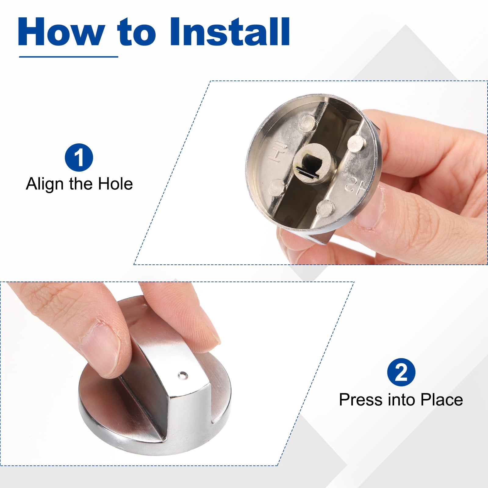 Unique Bargains Gas Stove Knob Universal Cooker Replacement Metal Switch 6mm