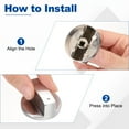 thumbnail image 4 of 2Pcs Gas Stove Knob, 6mm Cooker Replacement Knobs, Durable Metal Surface Switch for Kitchen Cooktop(Silver Tone), 4 of 6