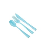 Factory Direct Light Blue Cutlery Combo Pack - 24 Ct. Plastic Cutlery Set Great for Party