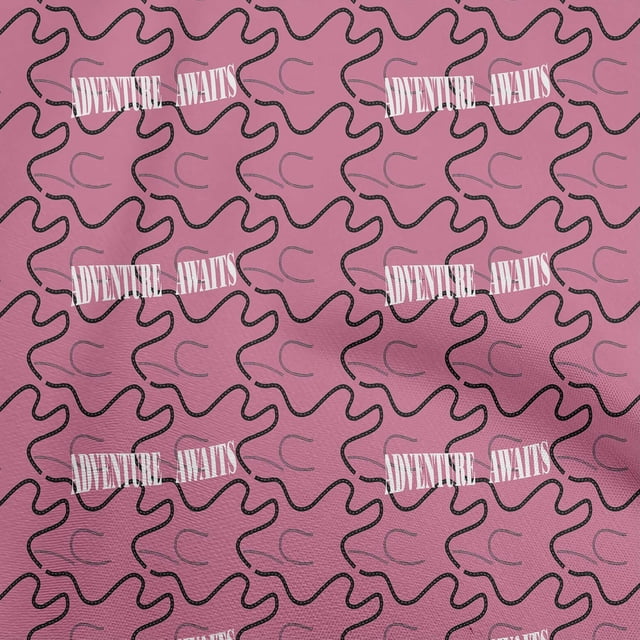 oneOone Rayon Pink Fabric Travel Sewing Material Print Fabric By The Yard 56 Inch Wide