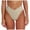 Beige, variant on Women's Sexy V Cut High Cut Bikini Bottoms - High Waisted Swimwear with Elastic Nylon Spandex Fabric