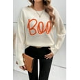 thumbnail image 3 of Cozy Casual Sweater with Letter Pattern - Apricot Color - [ZhiHiMeRi] | (US 16-18)XL, 3 of 9