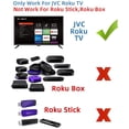 thumbnail image 3 of Control remoto de repuesto JVC RC440 Roku con teclas para canales de Netflix, ESPN, Hulu y Roku. Compatible con todos los televisores JVC Roku: LT55MAW595, LT49MAW598, LT65MAW595,, 3 of 4