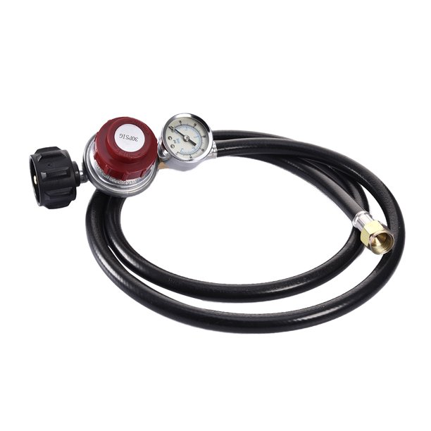 Adapter 2120 030PS High Pressure Propane Hose and Regulator with PSI