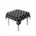 thumbnail image 2 of Black Boho Geometric Tablecloth Square Table Cloth 54x54, Waterproof Tablecloth Outdoor Table Cloth, Retro Simple Ethnic Abstract Motifs Washable Table Cover for Kitchen Dinning Party, 2 of 8