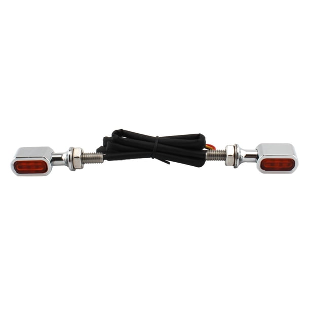 Mini luz de señal de giro Scienceny para motocicleta Universal Lámpara naranja plateada