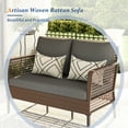 thumbnail image 5 of ELPOSUN 4 Pieces Patio Furniture Set, All-Weather Wicker Outdoor Furniture Set for Porch, Patio Conversation Set for Backyard, Balcony, Brown/Gray, 5 of 6
