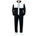 thumbnail image 6 of Fewfanhot Men Sweatsuits Sets 2 Piece Outfits Long Sleeve Full Zip Sports Set Stand Up Collar Jackets and Pants Running Sweatsuit, 6 of 10
