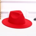 thumbnail image 2 of YZZZJZQL Wool Felt Hat For Men & Women Crushable Wool Panama Outback Hat Wide Brim Fedora Hat Durable Western Style Dress Hat, 2 of 2