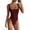 Wine Red, variant on Bodysuits for Women Square Neck Tummy Control Compression Thong Bodysuit Tank Tops Bodysuit Dark Brown S