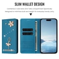 thumbnail image 6 of Leather For iPhone 16 Pro Case 【RFID Blocking】Ballet Girl Flip Wallet Leather Case With Card Holder Magnetic Closure  Phone Cases Cover,Blue,For iPhone 16 Pro, 6 of 7