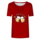 thumbnail image 4 of Tops Cortos para Mujeres, Oktoberfest Casual Impreso Cuello Redondo Manga Corta Camiseta Top Hecho de Poliéster para la Primavera Verano Uso Diario, Camisetas Casuales de Mujer, 4 of 4