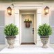 thumbnail image 1 of Qinaqin 25-inch Artificial Cedar Topiary Trees con Ground Spike Set de 2 para Indoor y Outdoor Use, 1 of 7