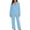 Blue, variant on Ltctricy Lounge Sets for Women 2 Piece Cute Pajama Sets Button Down Collared Pj Set Polka Dot Comfy Loungewear Sets(Black,Large)