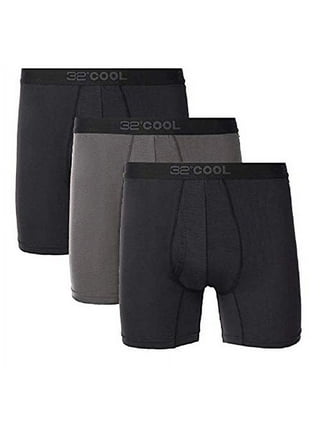 32 DEGREES COOL Mens 4-PACK Quick Dry Performance Boxer Brief With Comfort  Elastic Waistband