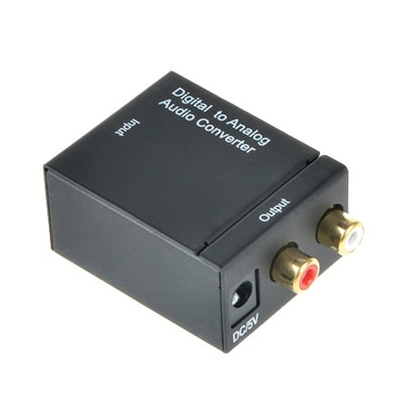 - ABLEGRID Digital to Analog Audio Converter with Fiber Toslink Cable and Power Adapter Supports PCM / LPCM Output Coax and Optical to RCA R/L Audio Converter