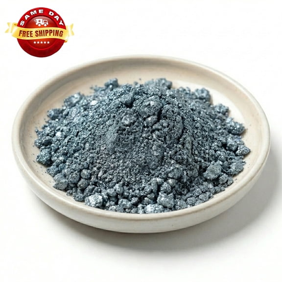 ANTIQUE SILVER GREY LUXURY MICA COLORANT PIGMENT POWDER COSMETIC GRADE 1 OZ