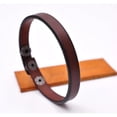thumbnail image 1 of Pulsera de cuero genuino marrón NXE unisex, 1 of 5