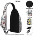 thumbnail image 3 of Sling Backpack,White Christmas Snowman Pattern Crossbody Bag with Water Bottle Holder,Waterproof Sling Bag for Men/Women with Chest Phone Holder for Hiking,Travel, 3 of 6