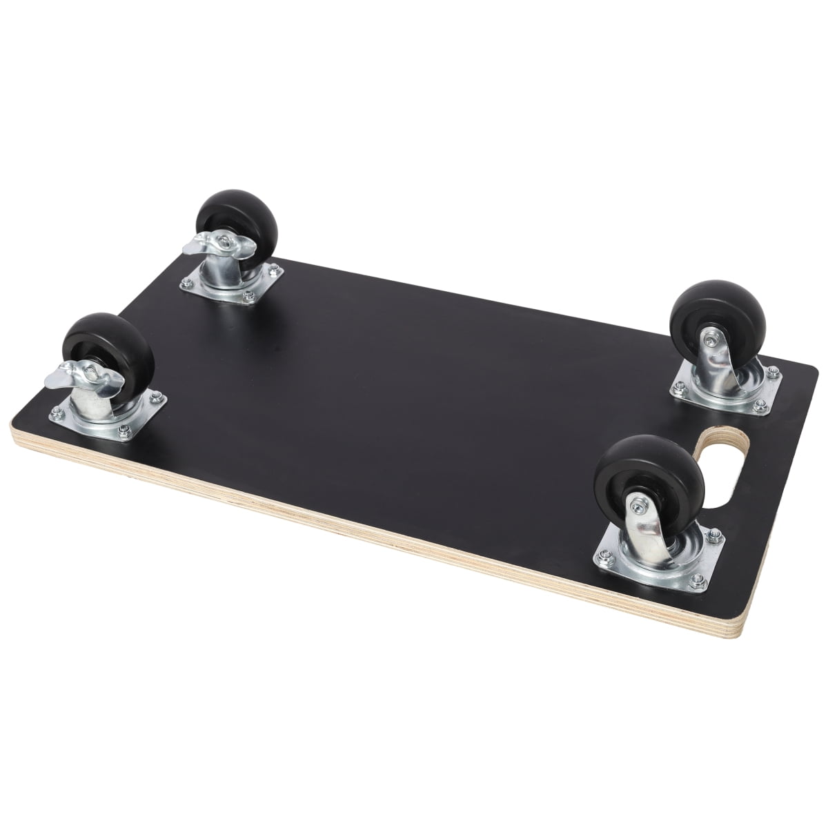LuckyNote 22.5"x11.4" Furniture Moving Wooden Dolly Set of 2, Heavy Duty Rolling Mover with 2 Brake Wheels, Supports 1320 lbs – Black