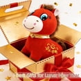 thumbnail image 2 of 2026 Year of The Horse Stuffed Animals, Funny Smiling/Crying Horse Plushie Figurine, Red Zodiac Horse Plush Ornaments, Lunar New Years Gifts Blessing Souvenir, 2 of 7