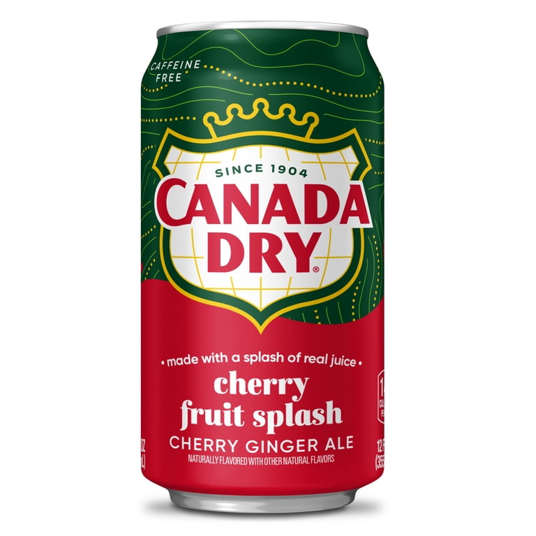 Canada Dry, Fruit Splash Cherry Ginger Ale, 12 fl oz, 12 Pack Cans
