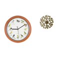 thumbnail image 1 of Escultura de reloj de pared de hierro melódico para habitación, oficina, estilo rústico, escénico, decorativo, colgante, decoración del hogar, 1 of 8