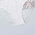 thumbnail image 4 of Arnsht Women Large Size Lace Mesh Sheer Panties High Waist Breathable Casual Briefs Seamless Underwear White XL, 4 of 4
