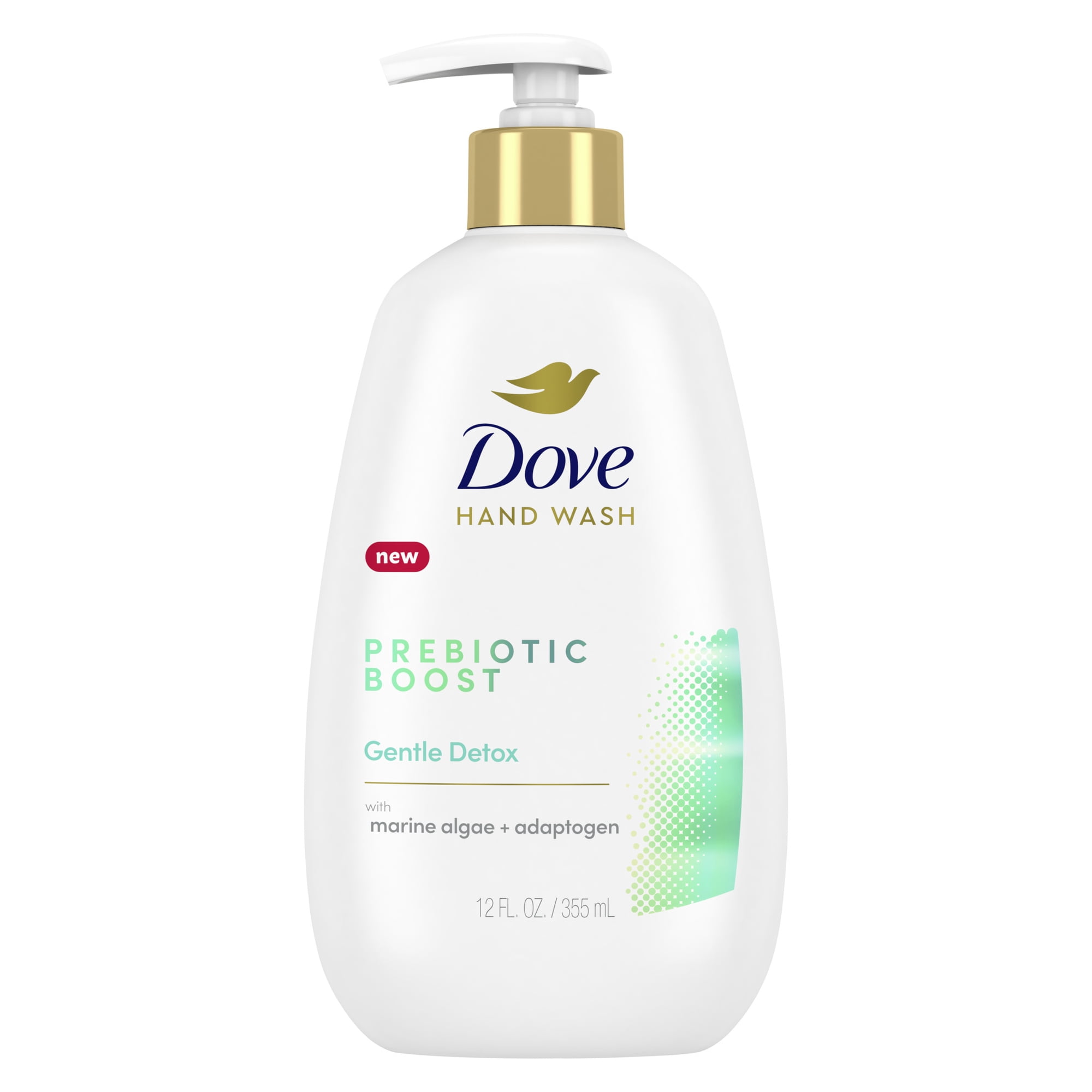 Dove Prebiotic Boost Hand Wash Gentle Detox Fresh Herbal Scent, 12 oz