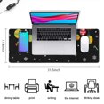 thumbnail image 5 of Long Mouse Pads for Desk,Black Christmas Ornament Pattern Desk Mats on Top Of Desks, Desk Mouse Pad Extra Large with 3mm Non-Slip Base and Stitched Edge for Gaming,Office,Work,Home 31.5x11.8in, 5 of 5