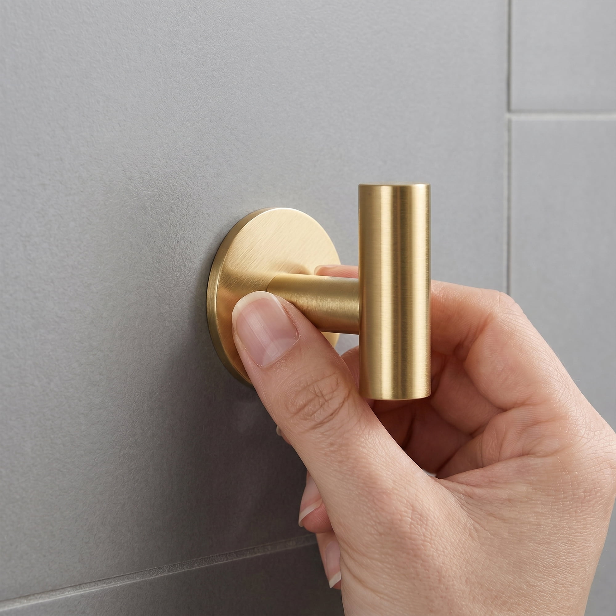 Unique Bargains Utility Hooks 8Pcs Metal Durable Wall Hooks for Household Gold