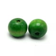thumbnail image 3 of U8MO 25 Green Round Wood Beads 20mm Large Wooden Beads, 3 of 4