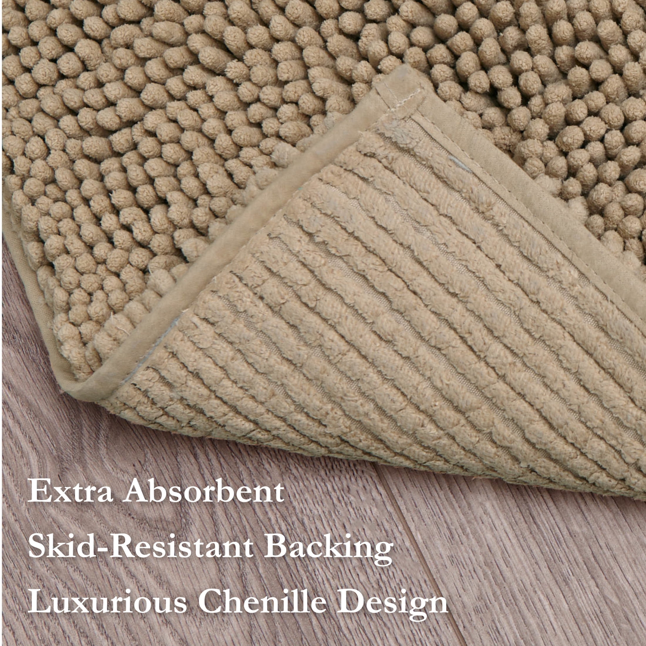 Resort Collection Chenille Plush Loop Bath Mats