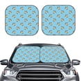 thumbnail image 2 of Balery 2 Piece Turtle Car Windshield Sun Shade|Foldable Front Windshield Shade for Car Front Window for Most Sedans SUV Truck-Large, 2 of 7