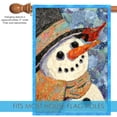 thumbnail image 3 of Toland Home Garden Snowman And Cardinal Bird Winter Flag Double Sided 28x40 Inch, 3 of 5