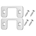 thumbnail image 1 of HAMPPLIES 2pcs Door Strike Plate Guard Silver Door Lock Plate For Homeowners, 1 of 8