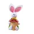 thumbnail image 3 of Divertida cesta de conejo de Pascua, cesta de huevos de conejo, cesta multiusos, rústica, reutilizable, manualidades Pantalones verdes, 3 of 9