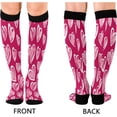 thumbnail image 2 of GZHJMY 1 Pair Lovely Love Heart Compression Socks for Women Men, Knee High Stockings for Athletic Sports,Running,Travel, 2 of 7