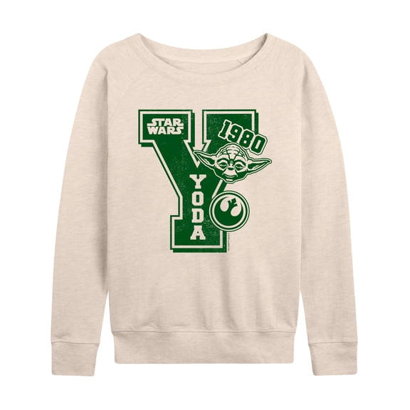 Star Wars - Yoda Letterman - Women's French Terry Pullover Sweatshirt
