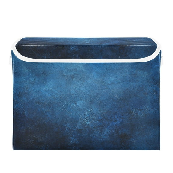 Storage Box With Lid 16.5x12.6x11.8In Foldable Stacked Household Storage Box Beautiful Blue