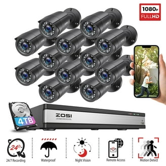 Swann TVI DVR Security System - 8 1080p Cameras, 2TB HD, and 100