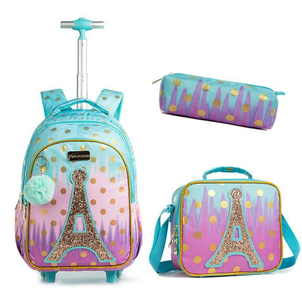 Buy Wholesale China Kids Student School Collage Work Office Trolley Wheels  Rolling Roller Travel Backpack Carrier Bag & Trolley Backpack Wheeled Bags  School at USD 15.9