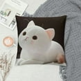 thumbnail image 2 of Cat Stuffed Animals, Soft Cat Plush Pillow Kawaii Kitten Stuffed Animal Toy Gifts for Kids Boys Girls Room Decor (White Round Eyes, 2 of 5
