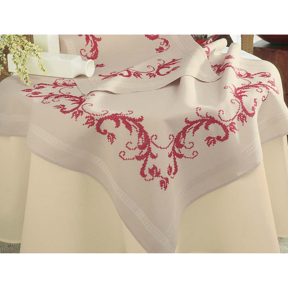 Vervaco® Red Decoration Tablecloth Stamped CrossStitch Kit Walmart