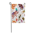 thumbnail image 1 of SIDONKU Watercolor Circus Cartoon Elephant Monkey Lion Bear and Dog Hand Garden Flag Decorative Flag House Banner 28x40 inch, 1 of 1