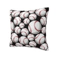 thumbnail image 2 of Wukai Cute Baseball Premium Polyester Fleece Pillow Covers with Hidden Zipper Closure,Luxuriously Soft and Durable-12"x12", 2 of 7