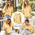 thumbnail image 4 of Women's Printed Hooded Sweatshirt, Pullover Drawstring Sports Hoodies, Relaxed Fits Long Sleeve Outdoor Workout Tops, 4 of 8